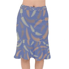 Background Non Seamless Pattern Short Mermaid Skirt by Pakrebo