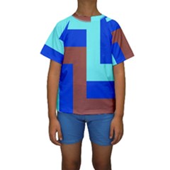 Abstract Background Abstraction Kids  Short Sleeve Swimwear by Pakrebo