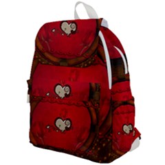 Beautiful Elegant Hearts With Roses Top Flap Backpack by FantasyWorld7