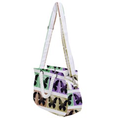 Seamless Wallpaper Butterfly Rope Handles Shoulder Strap Bag by Pakrebo