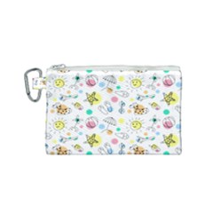 Summer Pattern Design Colorful Canvas Cosmetic Bag (small)