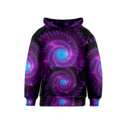 Fractal Spiral Space Galaxy Kids  Pullover Hoodie by Pakrebo