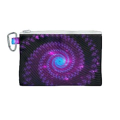 Fractal Spiral Space Galaxy Canvas Cosmetic Bag (medium) by Pakrebo