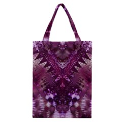 Pink Fractal Lace Classic Tote Bag
