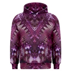 Pink Fractal Lace Men s Overhead Hoodie by KirstenStar