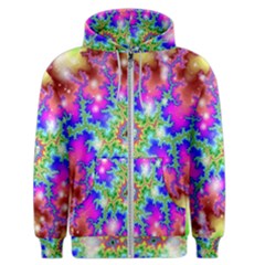 Fractals Abstraction Space Men s Zipper Hoodie by Pakrebo