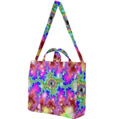 Fractals Abstraction Space Square Shoulder Tote Bag by Pakrebo