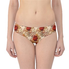 Scrapbook Floral Background Vintage Hipster Bikini Bottoms by Pakrebo