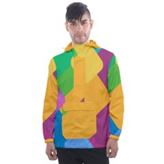 Geometry Nothing Color Men s Front Pocket Pullover Windbreaker by Mariart