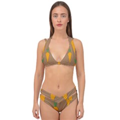 Healthy Fresh Carrot Double Strap Halter Bikini Set by HermanTelo