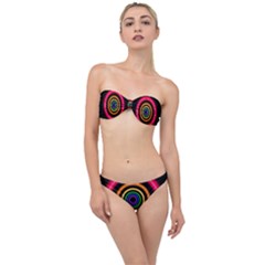 Neon Light Abstract Classic Bandeau Bikini Set by Bajindul