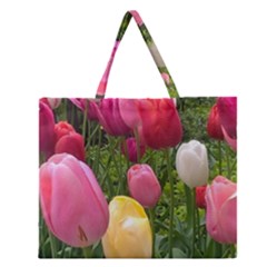 Home Chicago Tulips Zipper Large Tote Bag by bloomingvinedesign
