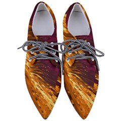 Lines Curlicue Fantasy Colorful Pointed Oxford Shoes by Bajindul
