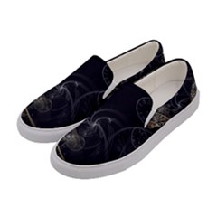 Fractal Abstract Rendering Women s Canvas Slip Ons by Bajindul