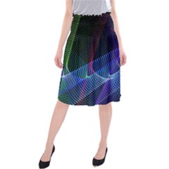 Abstract Desktop Background Midi Beach Skirt by Pakrebo