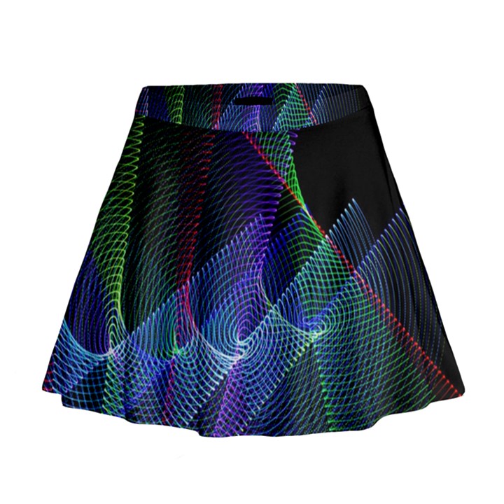 Abstract Desktop Background Mini Flare Skirt