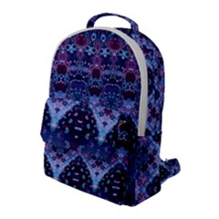 Blue Elegance Elaborate Fractal Fashion Flap Pocket Backpack (large) by KirstenStar