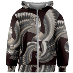 Ornament Spiral Rotated Kids  Zipper Hoodie Without Drawstring by Bajindul