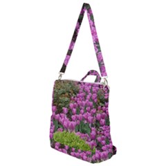 Late April Purple Tulip Crossbody Backpack by Riverwoman