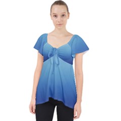Blue Ombre Lace Front Dolly Top