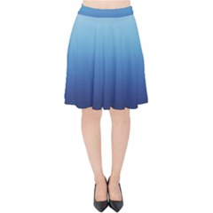 Blue Ombre Velvet High Waist Skirt by VeataAtticus