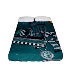 Slytherin Pattern Fitted Sheet (full/ Double Size) by Sobalvarro