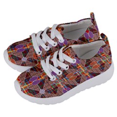 Decorated Colorful Bright Pattern Kids  Lightweight Sports Shoes by Pakrebo