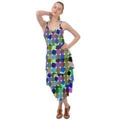 Geometric Background Colorful Layered Bottom Dress by HermanTelo