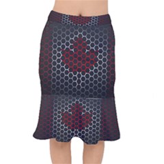Canada Flag Hexagon Short Mermaid Skirt by HermanTelo