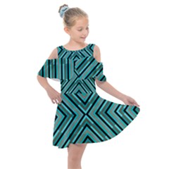 Fabric Sage Grey Kids  Shoulder Cutout Chiffon Dress by HermanTelo