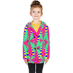 Maze Rainbow Vortex Kids  Double Breasted Button Coat by HermanTelo