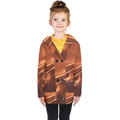 Light Rays Aurora Kids  Double Breasted Button Coat by HermanTelo
