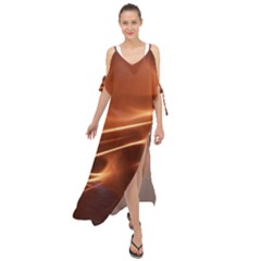 Light Rays Aurora Maxi Chiffon Cover Up Dress by HermanTelo