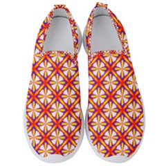 Hexagon Polygon Colorful Prismatic Men s Slip On Sneakers by HermanTelo