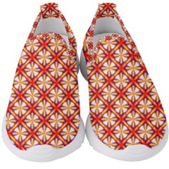 Hexagon Polygon Colorful Prismatic Kids  Slip On Sneakers by HermanTelo