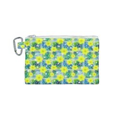 Narcissus Yellow Flowers Winter Canvas Cosmetic Bag (small) by HermanTelo