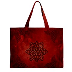 Elegant Decorative Celtic Knot Zipper Mini Tote Bag by FantasyWorld7