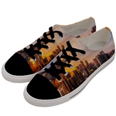 View Of High Rise Buildings During Day Time Men s Low Top Canvas Sneakers by Pakrebo