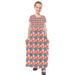 Circle Circumference Kids  Short Sleeve Maxi Dress by Alisyart