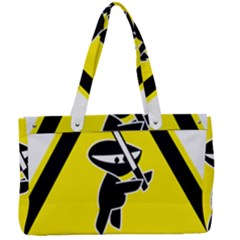 Ninja Signs Symbols Sword Fighter Canvas Work Bag by Sudhe