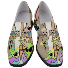 Graphic Kawaii Bunnies Women s Chunky Heel Loafers by Sudhe