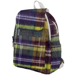 Yellow Plaid Flannel Top Flap Backpack by snowwhitegirl