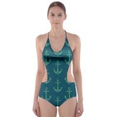 Mermaid Anchors Cut-out One Piece Swimsuit by VeataAtticus