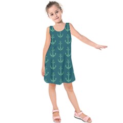 Mermaid Anchors Kids  Sleeveless Dress by VeataAtticus