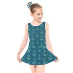 Mermaid Anchors Kids  Skater Dress Swimsuit