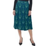 Mermaid Anchors Classic Velour Midi Skirt 