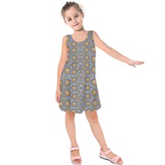 Florals Striving To Be In The Hole World As Free Kids  Sleeveless Dress by pepitasart