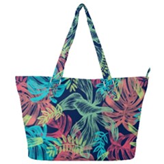 Leaves Tropical Picture Plant Full Print Shoulder Bag by Simbadda