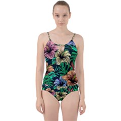 Hibiscus Flower Plant Tropical Cut Out Top Tankini Set by Simbadda