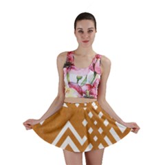 Wood Zigzag Texture Mini Skirt by Bajindul